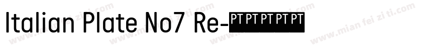 Italian Plate No7 Re字体转换